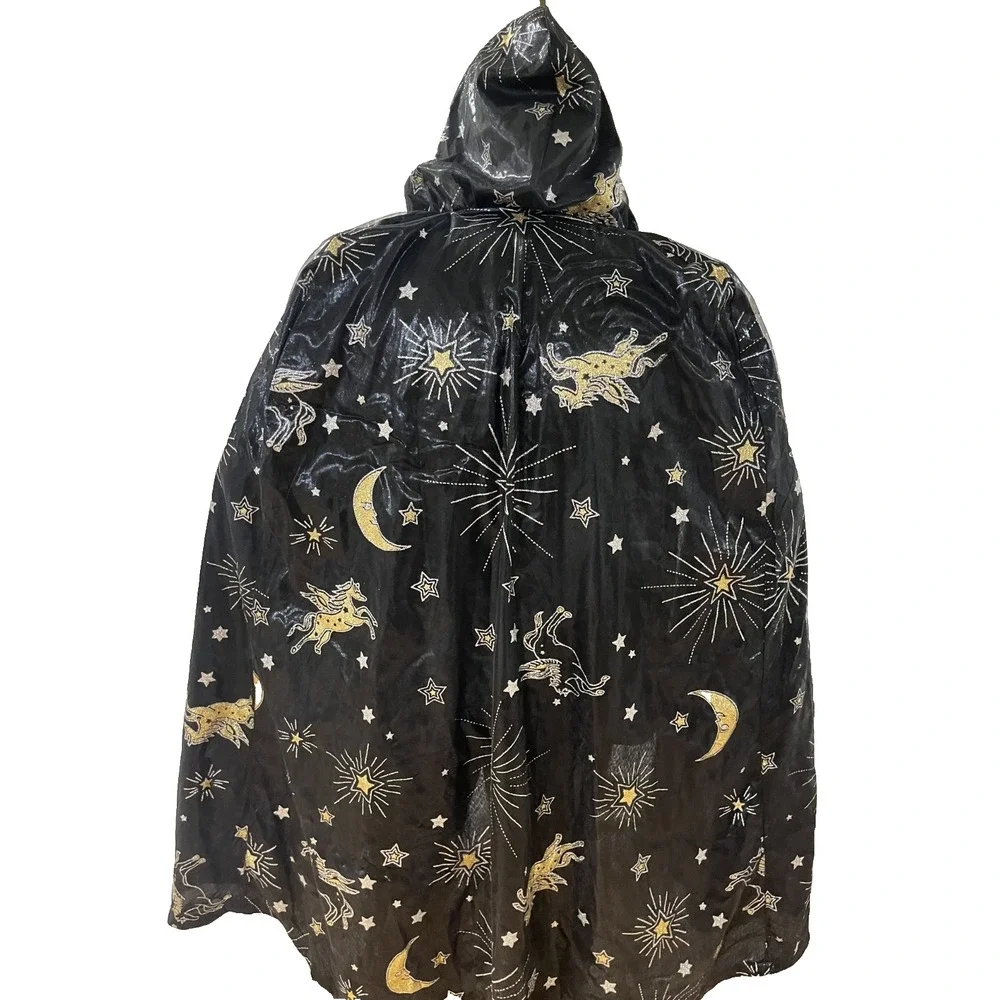 Celestial Metallic Mesh Sheer Cape OS Mythical Whimsical Gothic Goth Cosmic 90s